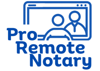 Pro remote notary logo